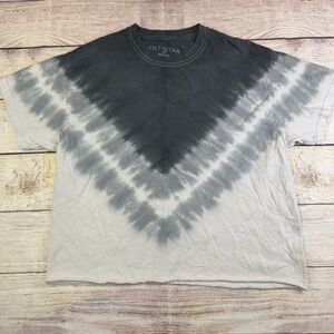 Antistar Men's M Tie-Dye T-Shirt Gray Black‎ V Style Cotton Tee